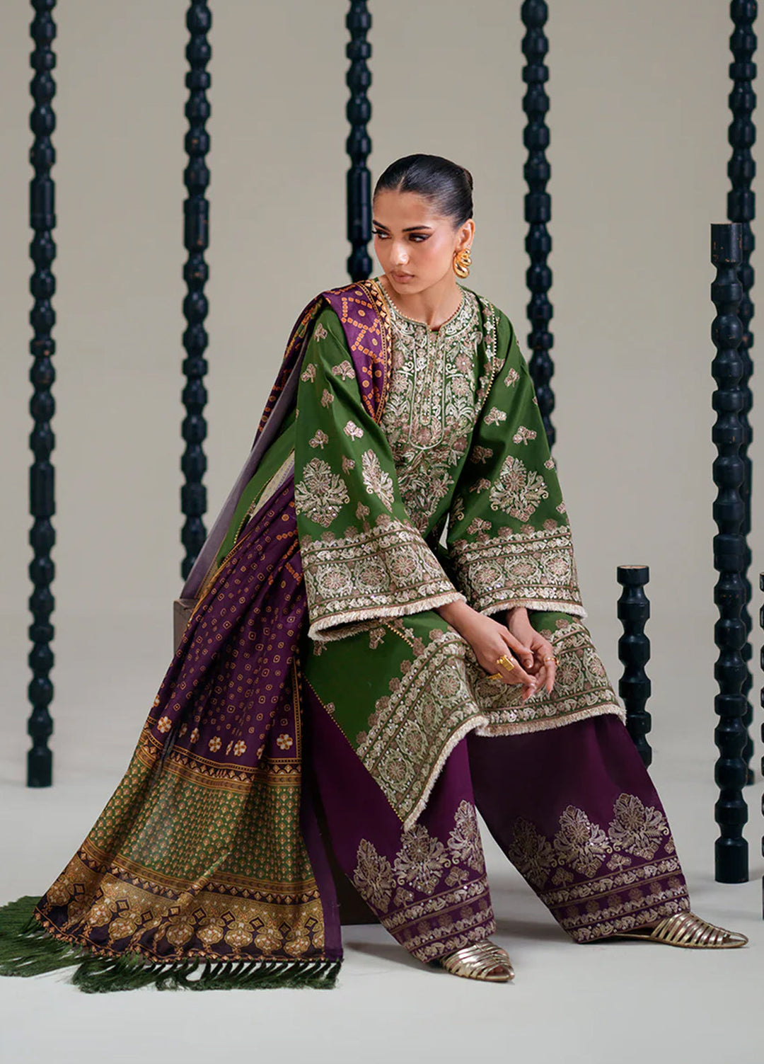 Amour by Bin Ilyas Unstitched Embroidered Lawn 3 Piece Suit BI26ULA 183B - Festive Collection