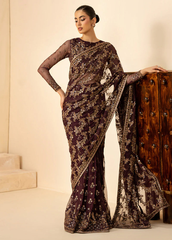 Riwayat by Zarif Unstitched Embroidered Net 4 Piece Suit ZR26URN ZRF-RC-07 BAZM - Festive Collection