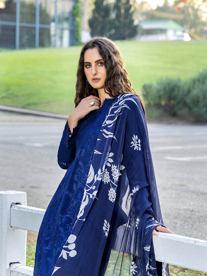 Sole by Yards Unstitched Embroidered Lawn 3 Piece Suit Sable Casual Collection