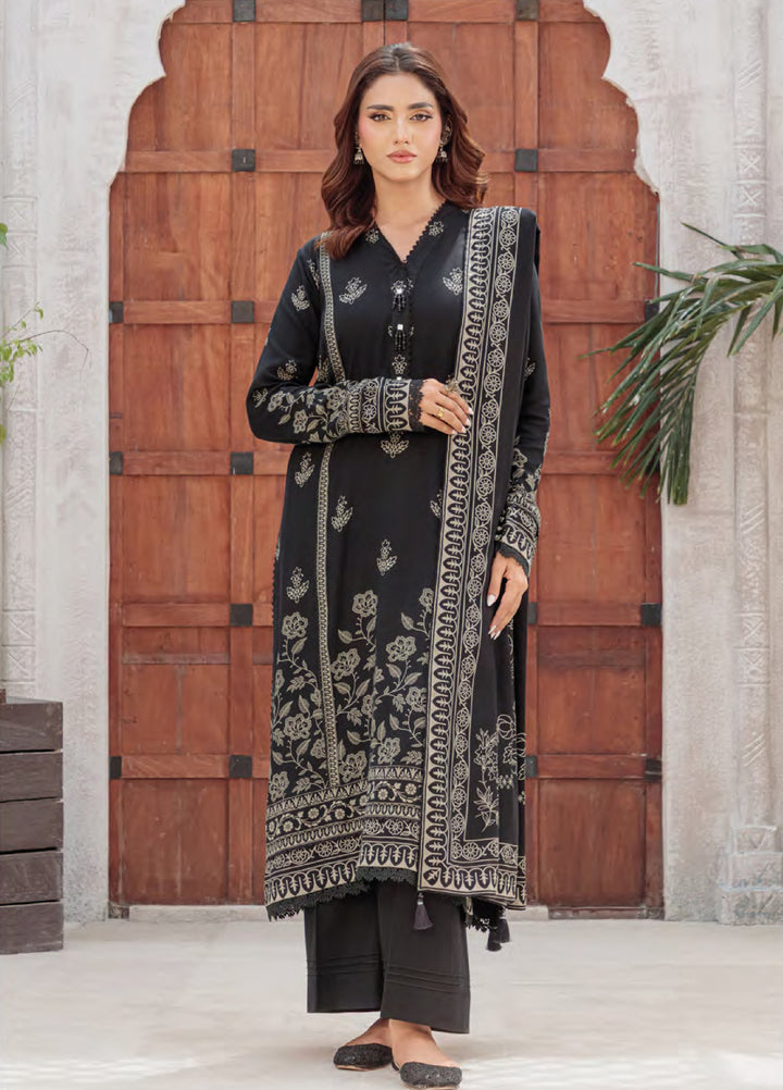 Lakhany Printed Pashmina Suits Unstitched 3 Piece LSM25LP LG-SG-0035-C - Winter Collection