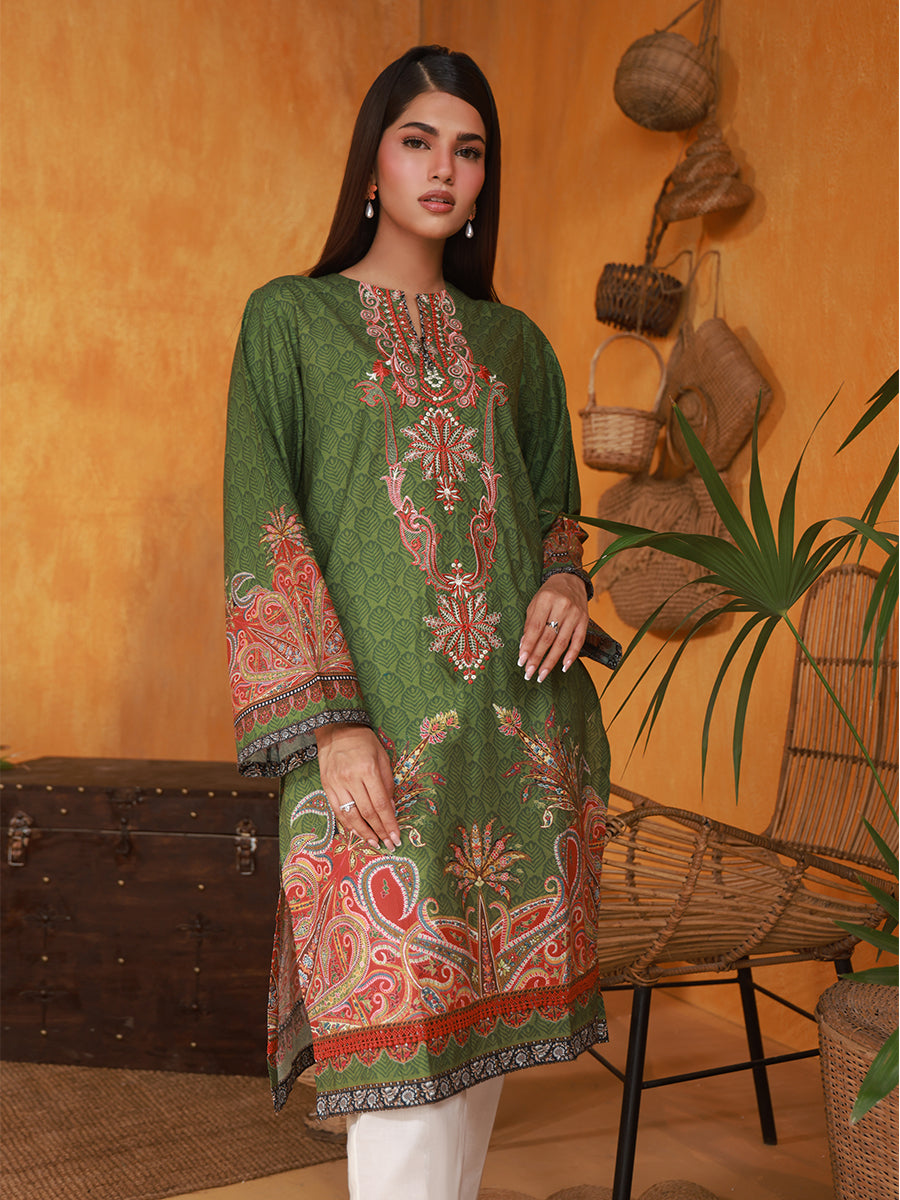 Salitex Women Embroidered Cambric 1 Piece Shirt WRTKBA24AL90 - Winter Collection