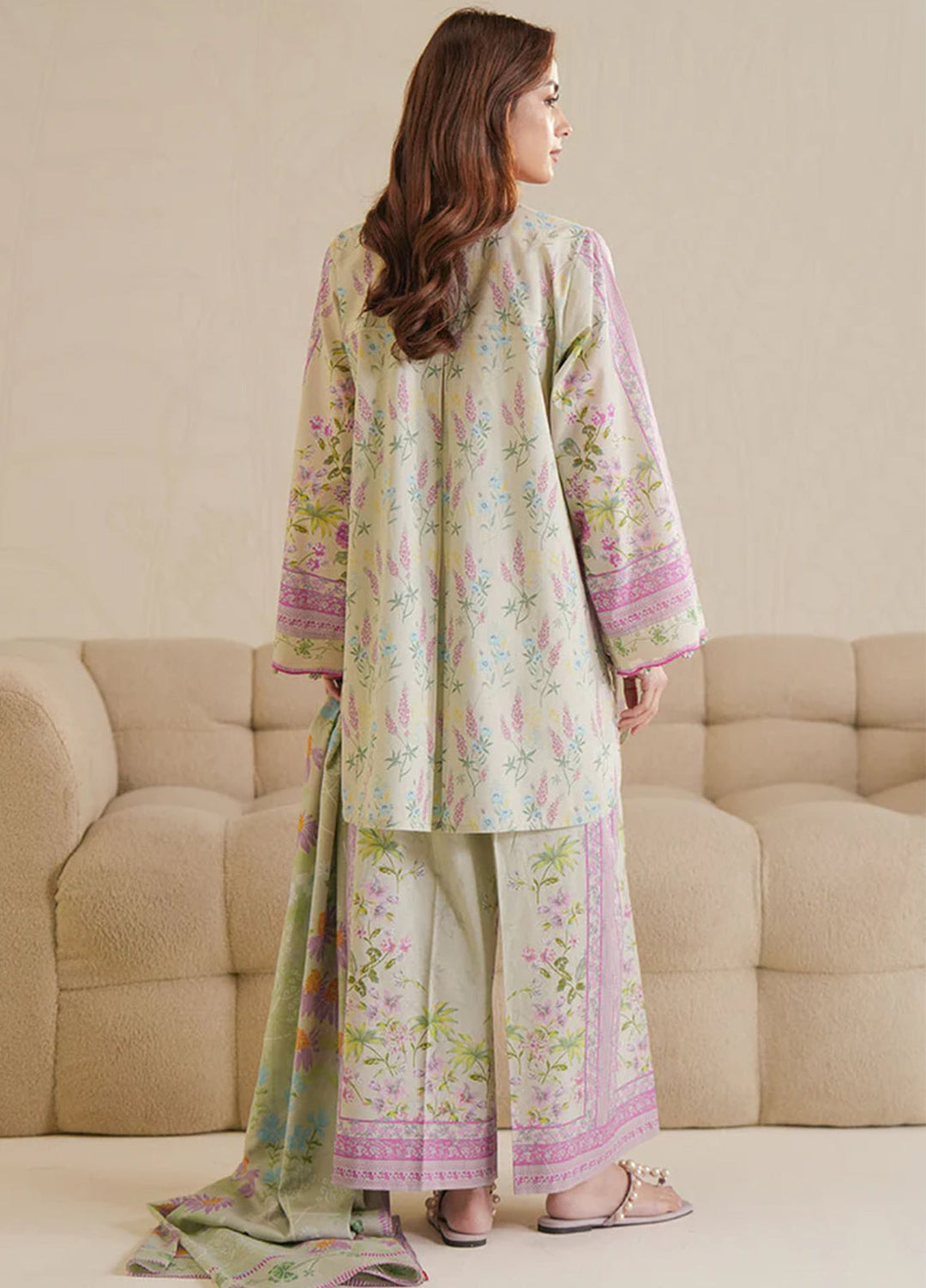 Cross Stitch Unstitched Lawn Printed Lawn 3 Piece Suit CS26UD D-6 Garnet Tale - Summer Collection