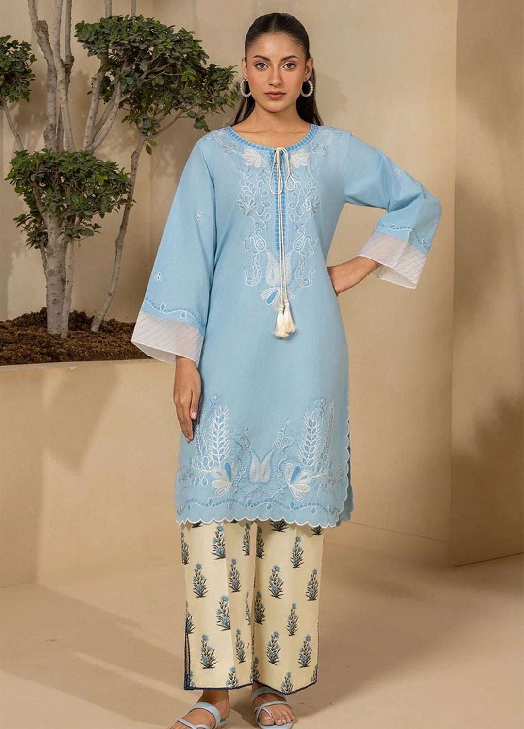 Zellbury Unstitched Embroidered Cotton 2 Piece Suit ZB26UVIII WUC25E20189 - Casual Collection