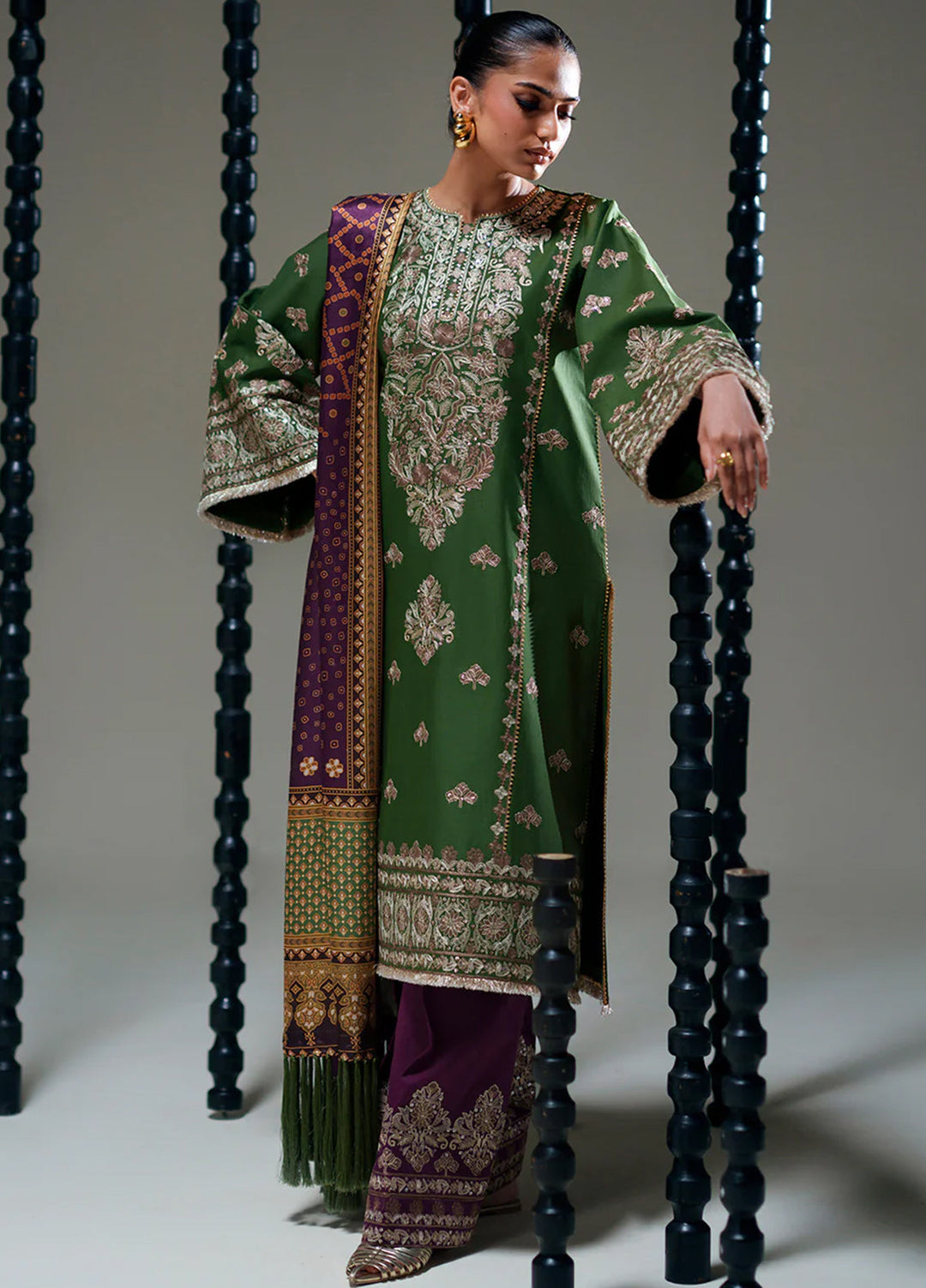 Amour by Bin Ilyas Unstitched Embroidered Lawn 3 Piece Suit BI26ULA 183B - Festive Collection