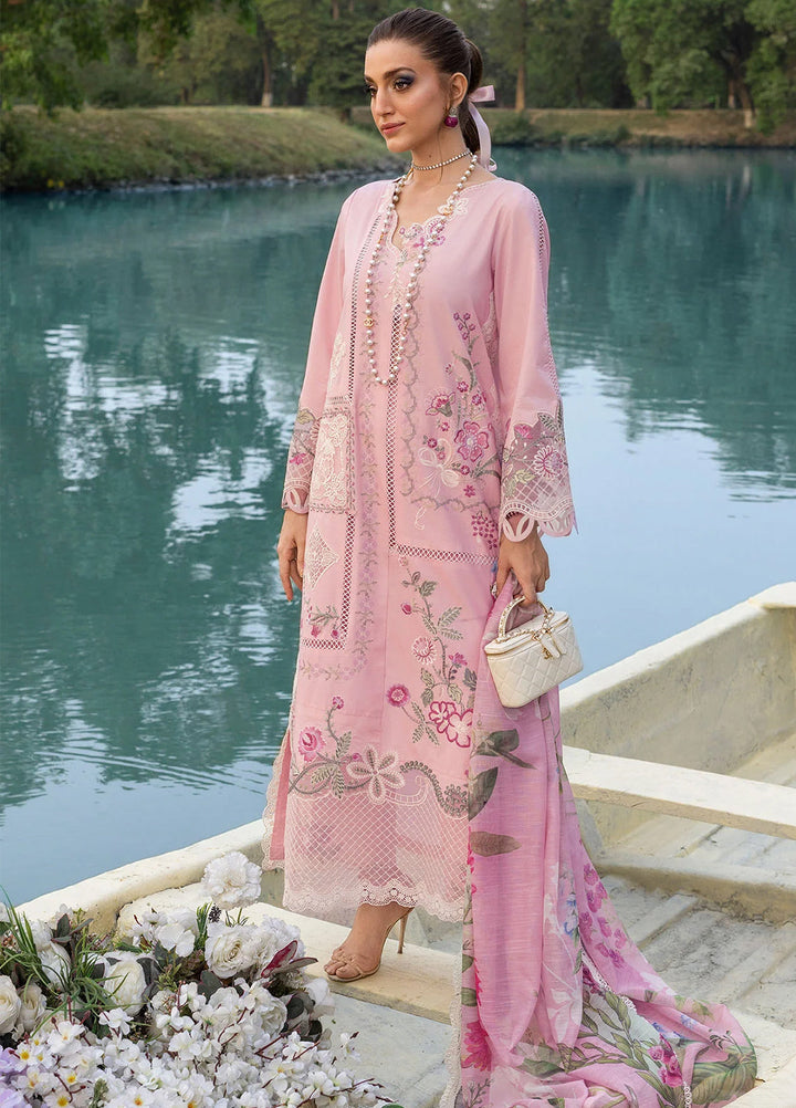 Bloom by Saira Shakira Unstitched Embroidered Lawn 3 Piece Suit SSR26ULB IRIS-08B - Eid Collection