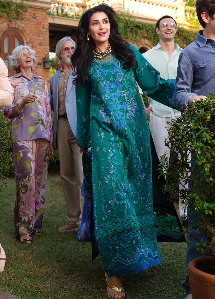 AMoi by Mushq Unstitched Embroidered Luxury Lawn 3 Piece Suit MU26AHL D-4 Blooming Romance - Summer Collection