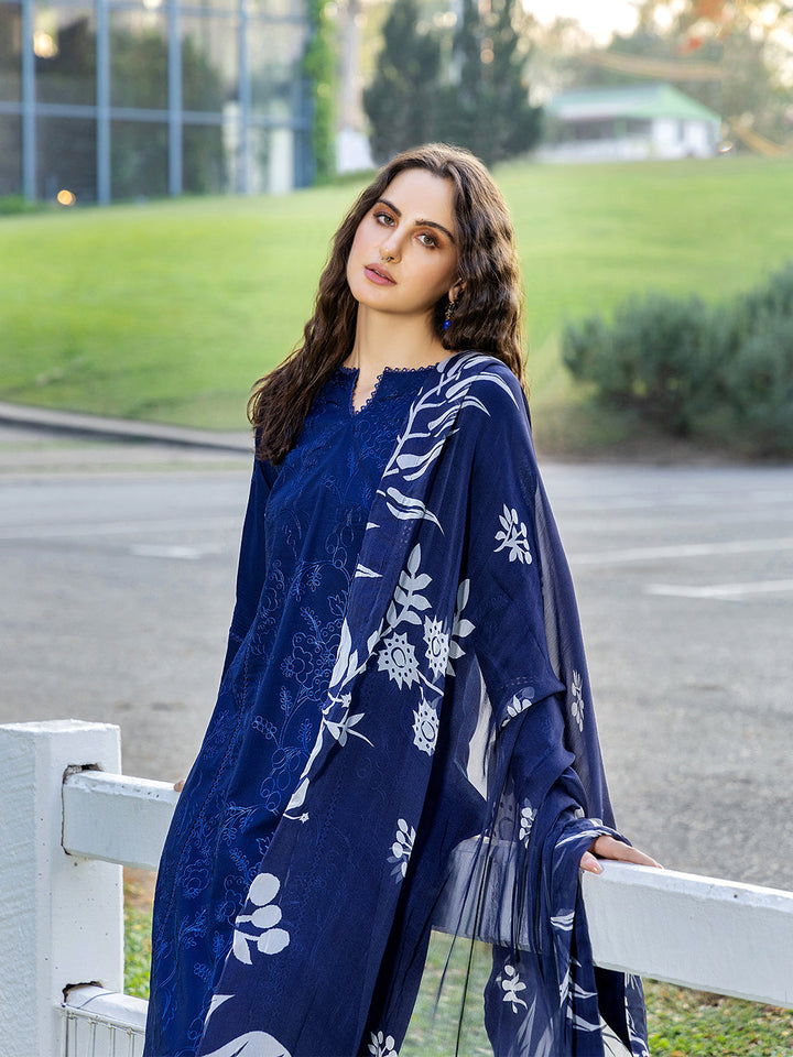 Sole by Yards Unstitched Embroidered Lawn 3 Piece Suit Sable Casual Collection
