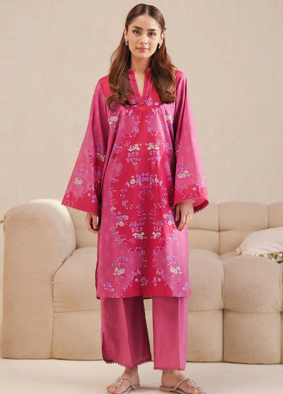 Cross Stitch Unstitched Lawn Printed Lawn 2 Piece Suit CS26UD D-11 Blossom Melody - Summer Collection
