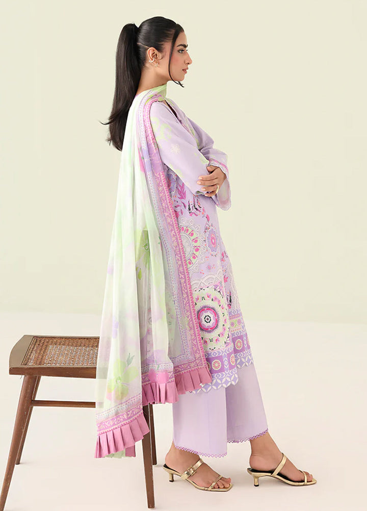 Rosette by Roheenaz Unstitched Lawn Embroidered 3 Piece Suit RNZ26UR Azure Days-3A - Summer Collection