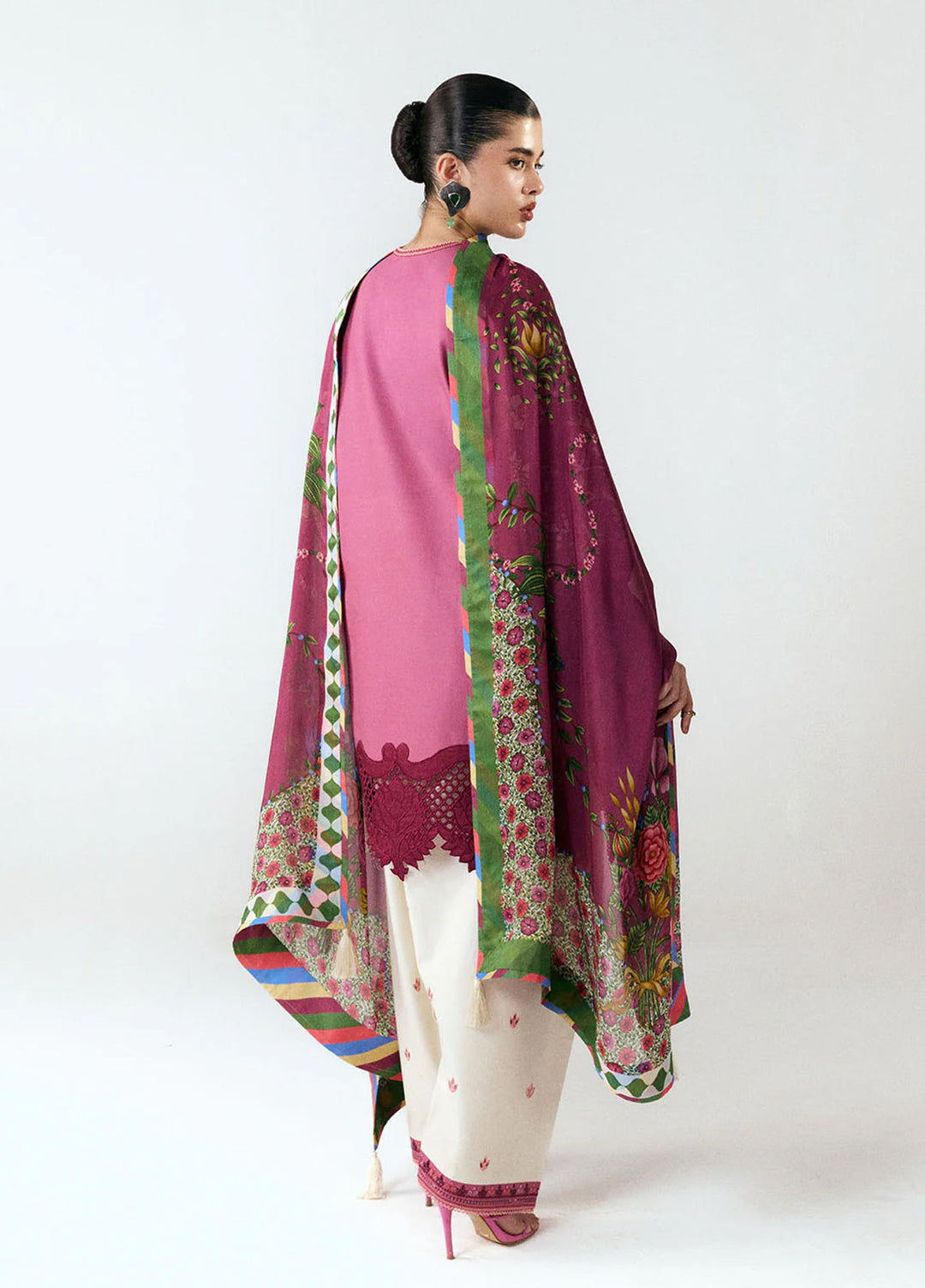 Jugnu by Hussain Rehar Unstitched Embroidered Cotton 3 Piece Suit HR26UCJ Yawi JUG-LD D#1282 - Eid Collection