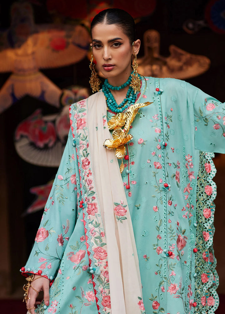 Kashmee Legacy by Elan Unstitched Embroidered Jacquard Lawn 3 Piece Suit EL26ULKL Gulraaz EL26-08B - Festive Collection