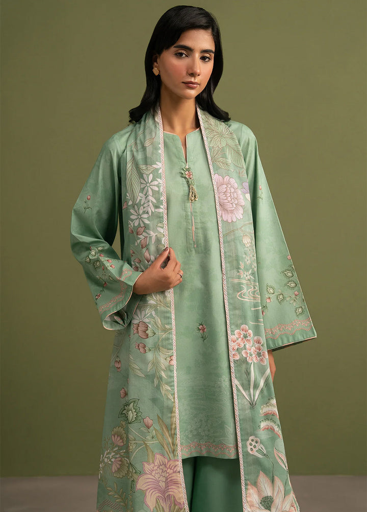 Seran Essentials Unstitched Printed Lawn 3 Piece Suit SN26UEL Sorell D-07 - Summer Collection
