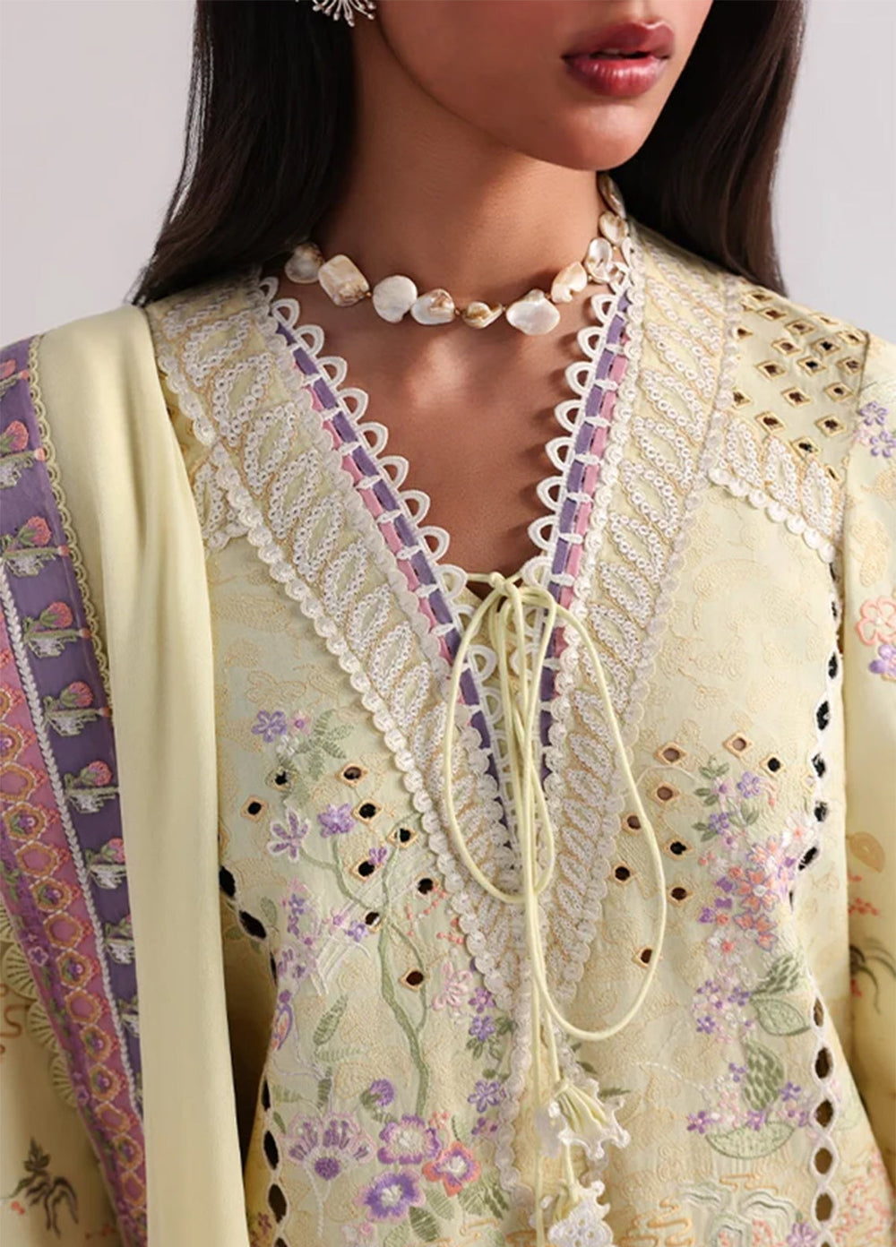 Suffuse Unstitched Embroidered Lawn 3 Piece Suit SSY26ULE Telya - Eid Collection