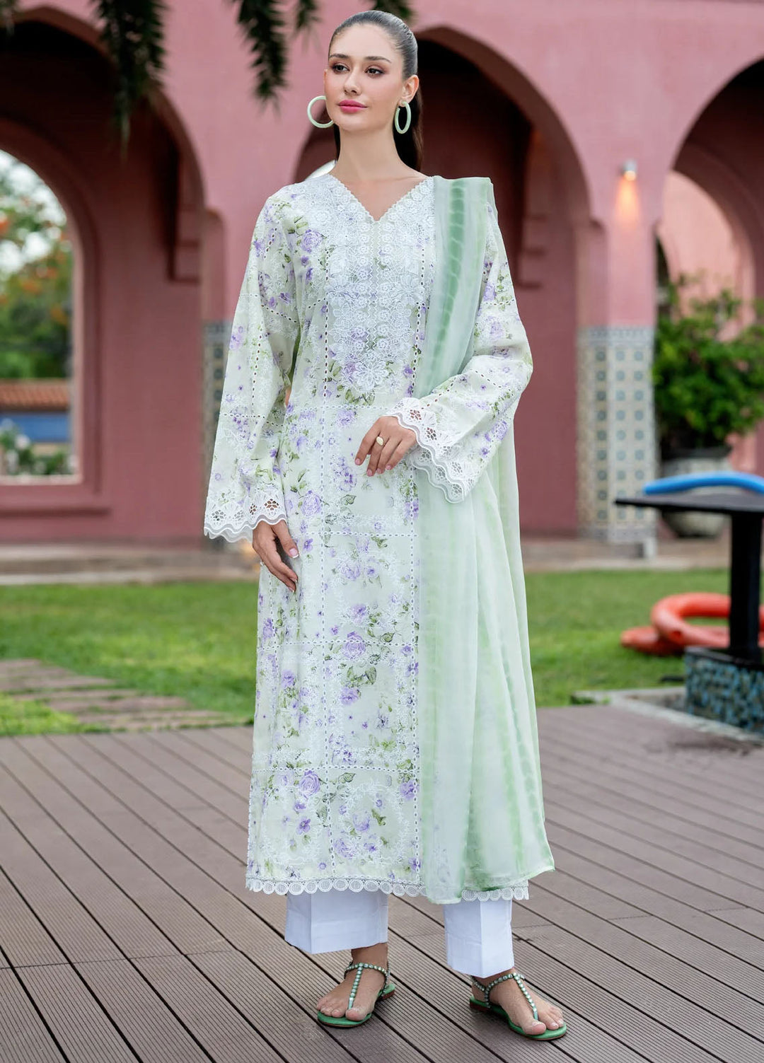 Xenia Formals Unstitched Embroidered Lawn 3 Piece Suit XE26ULS D-04 Navya - Summer Collection