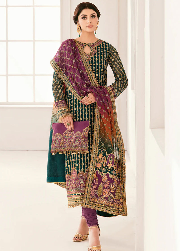 Chantelle by Baroque Unstitched Embroidered Chiffon 3 Piece Suit BQ26UFC BQU-CH11-D06 - Festive Collection