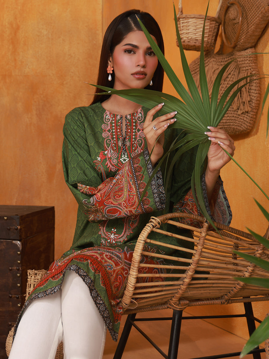 Salitex Women Embroidered Cambric 1 Piece Shirt WRTKBA24AL90 - Winter Collection