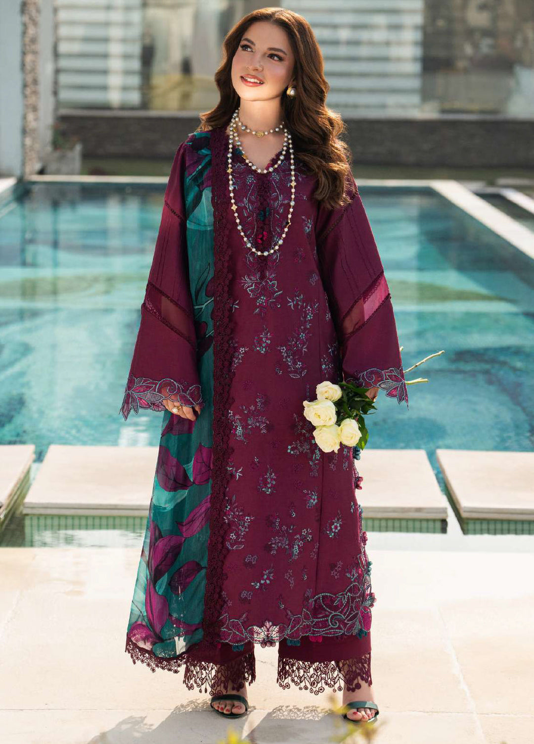 Carnation by Rang Rasiya Unstitched Embroidered Lawn 3 Piece Suit RR26UCL D12 KAIA - Eid Collection