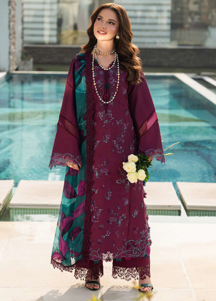 Carnation by Rang Rasiya Unstitched Embroidered Lawn 3 Piece Suit RR26UCL D12 KAIA - Eid Collection