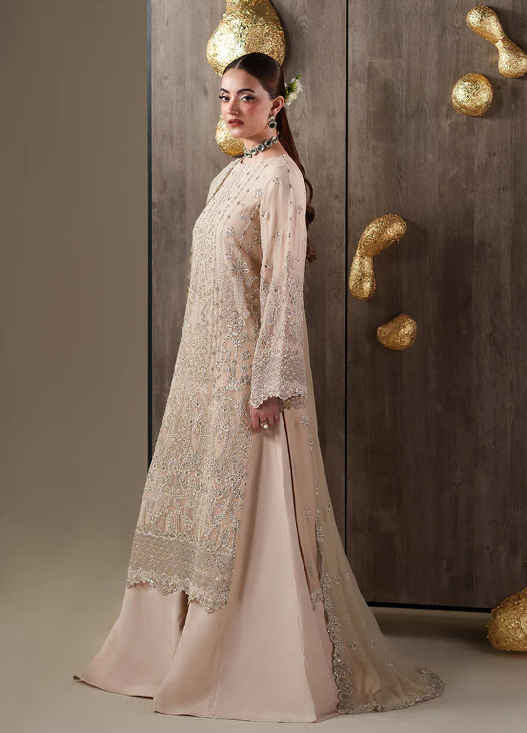Nouvelle by Emaan Adeel Unstitched Embroidered Chiffon 3 Piece Suit EA26UNC Camallie - Festive Collection