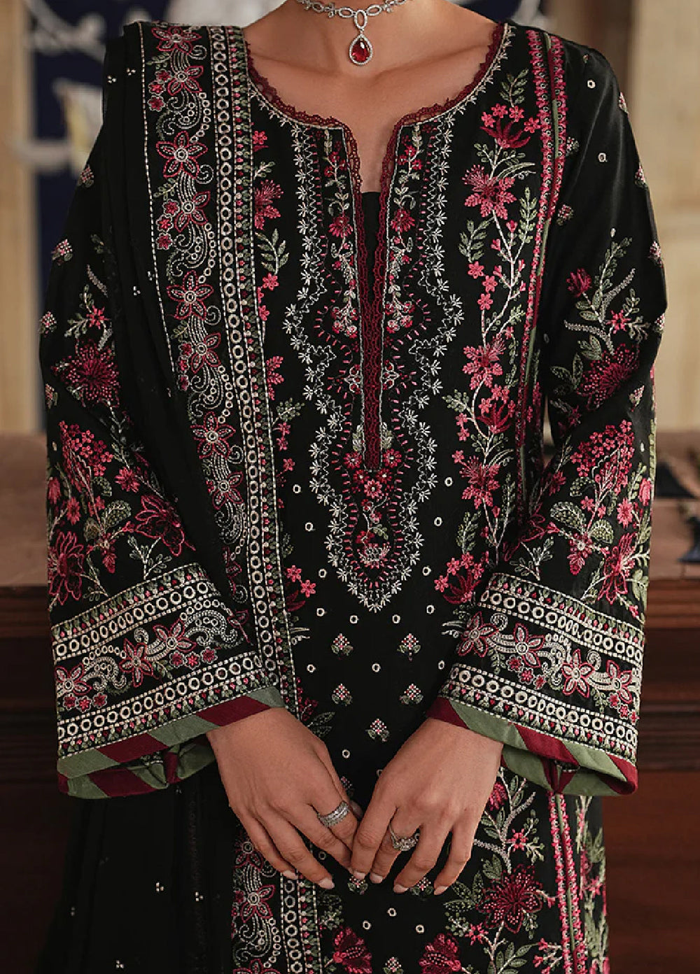 Gulaal Unstitched Embroidered Luxury Lawn 3 Piece Suit GL26USL AZIELE LL-13 - Festive Collection