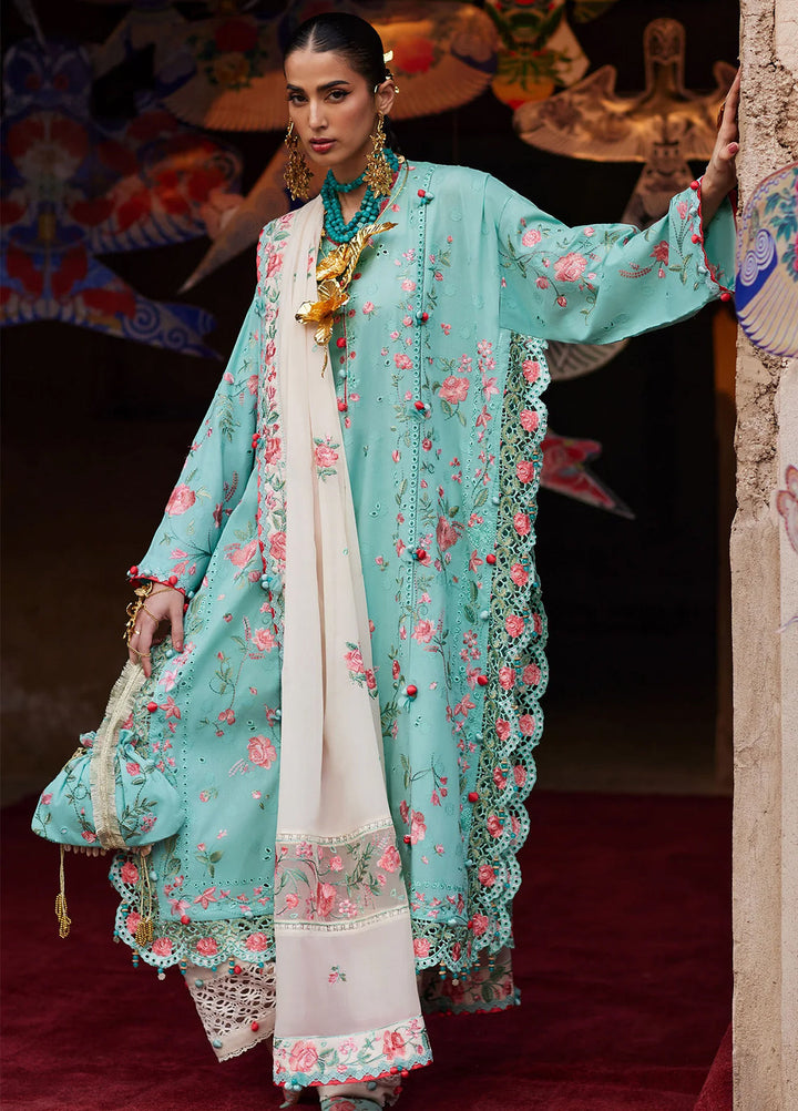 Kashmee Legacy by Elan Unstitched Embroidered Jacquard Lawn 3 Piece Suit EL26ULKL Gulraaz EL26-08B - Festive Collection