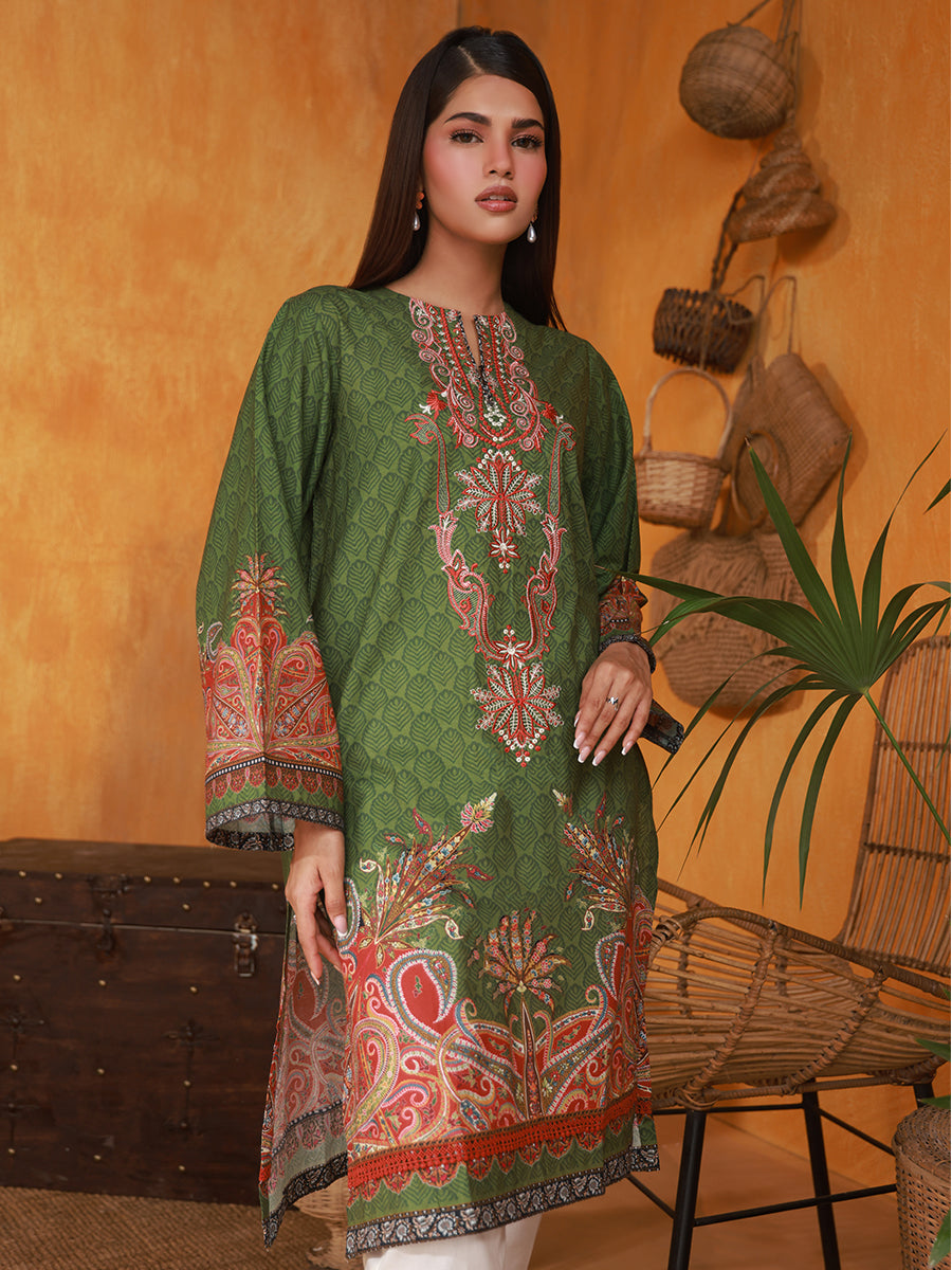 Salitex Women Embroidered Cambric 1 Piece Shirt WRTKBA24AL90 - Winter Collection
