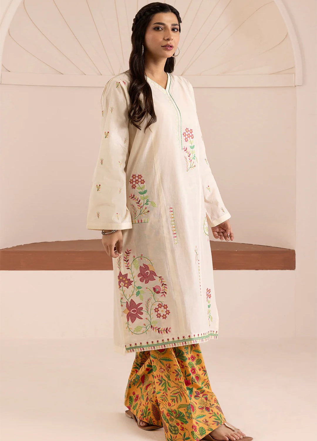 Zellbury Unstitched Embroidered Cotton 2 Piece Suit ZB26UVIII WUC25E20184 - Casual Collection