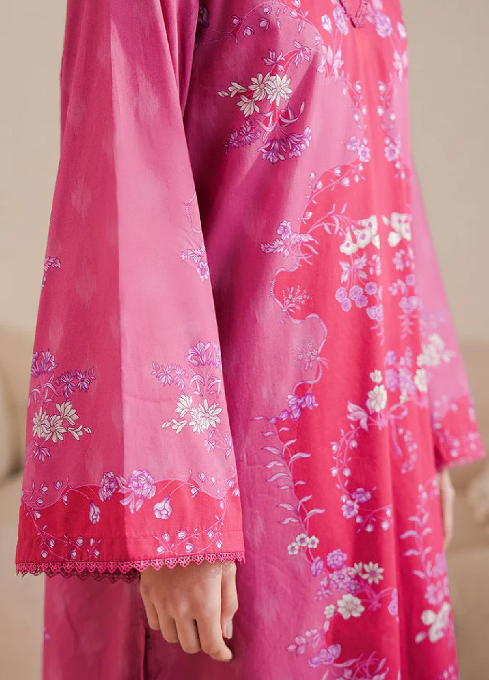 Cross Stitch Unstitched Lawn Printed Lawn 2 Piece Suit CS26UD D-11 Blossom Melody - Summer Collection