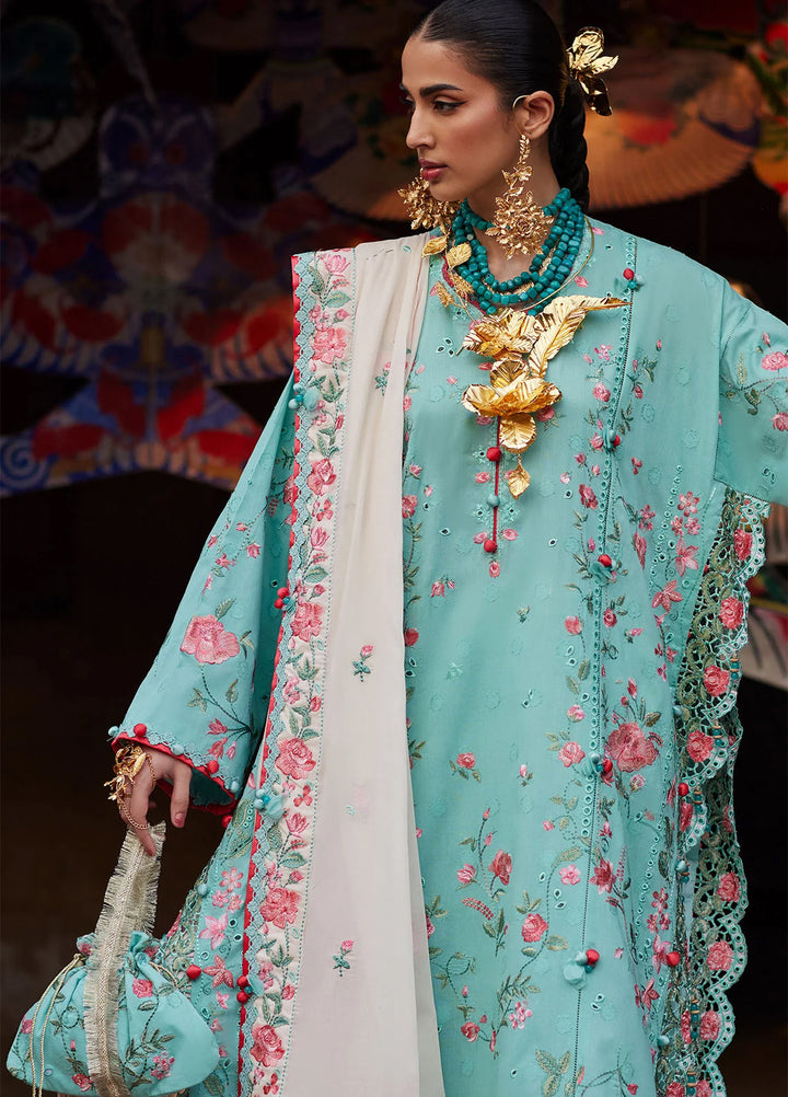 Kashmee Legacy by Elan Unstitched Embroidered Jacquard Lawn 3 Piece Suit EL26ULKL Gulraaz EL26-08B - Festive Collection