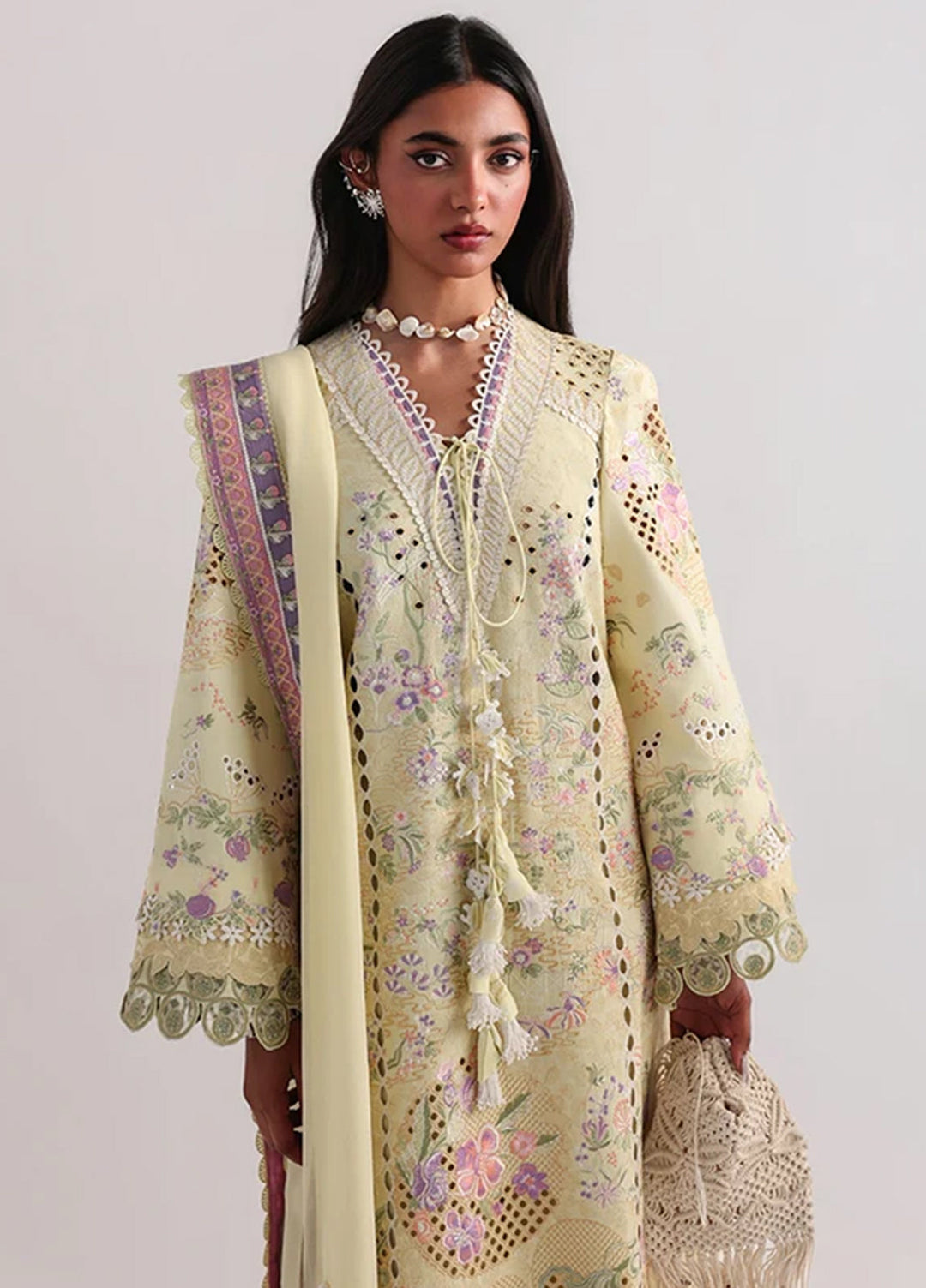 Suffuse Unstitched Embroidered Lawn 3 Piece Suit SSY26ULE Telya - Eid Collection