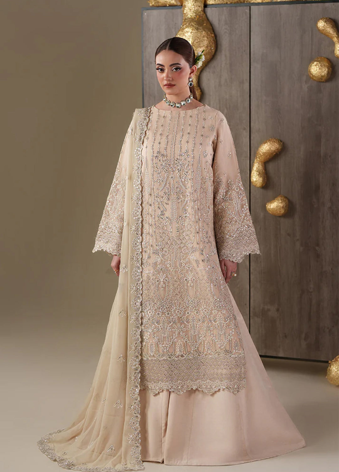 Nouvelle by Emaan Adeel Unstitched Embroidered Chiffon 3 Piece Suit EA26UNC Camallie - Festive Collection