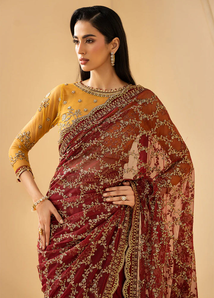 Riwayat by Zarif Unstitched Embroidered Net 4 Piece Suit ZR26URN ZRF-RC-08 ASTRA - Festive Collection