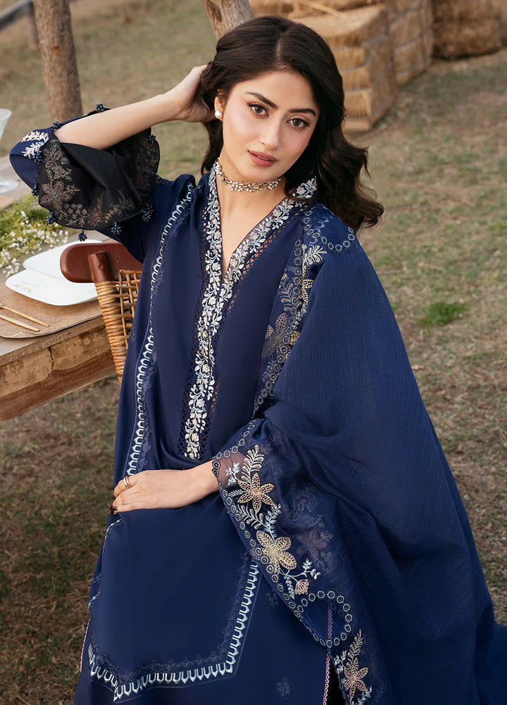 Mahveen by Izel Unstitched Embroidered Lawn 3 Piece Suit Naaz - Eid Collection