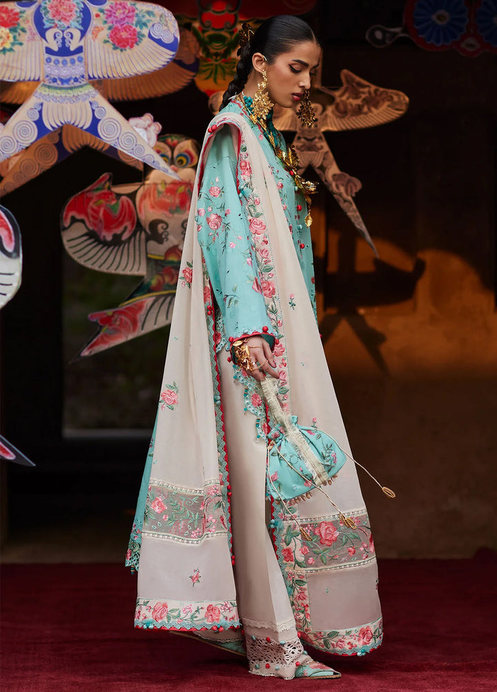 Kashmee Legacy by Elan Unstitched Embroidered Jacquard Lawn 3 Piece Suit EL26ULKL Gulraaz EL26-08B - Festive Collection