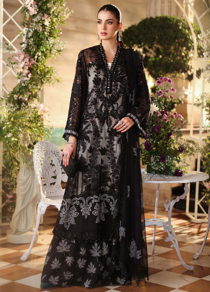 Maria B Unstitched Embroidered Chiffon 3 Piece Suit MB26UCF D1 - Festive Collection