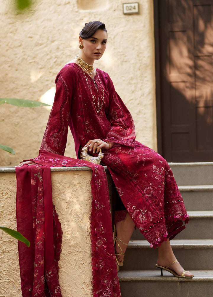 Ariya by Kanwal Malik Unstitched Embroidered Luxury Lawn 3 Piece Suit KM26UA D-5 SAFA - Summer Collection