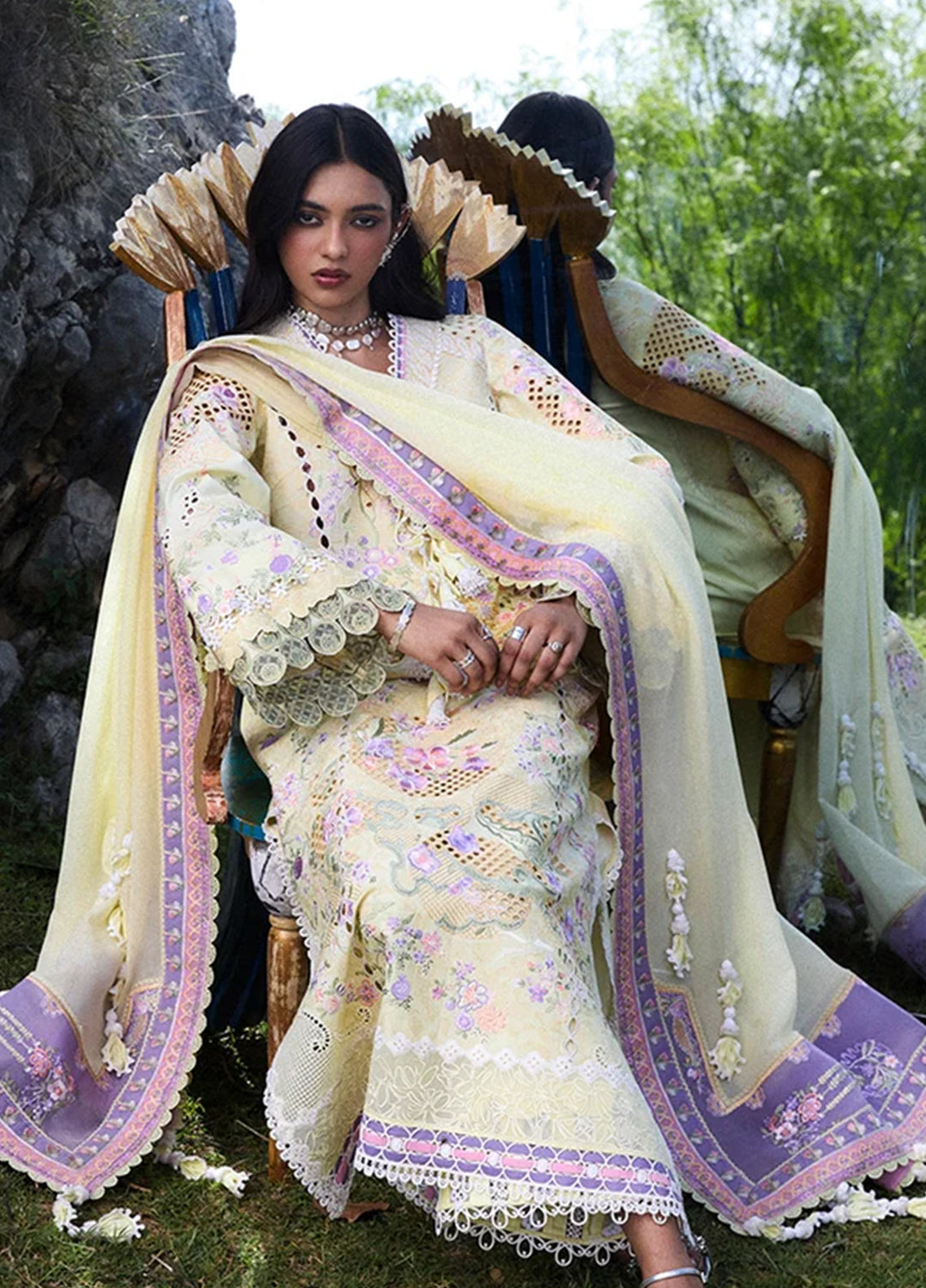 Suffuse Unstitched Embroidered Lawn 3 Piece Suit SSY26ULE Telya - Eid Collection