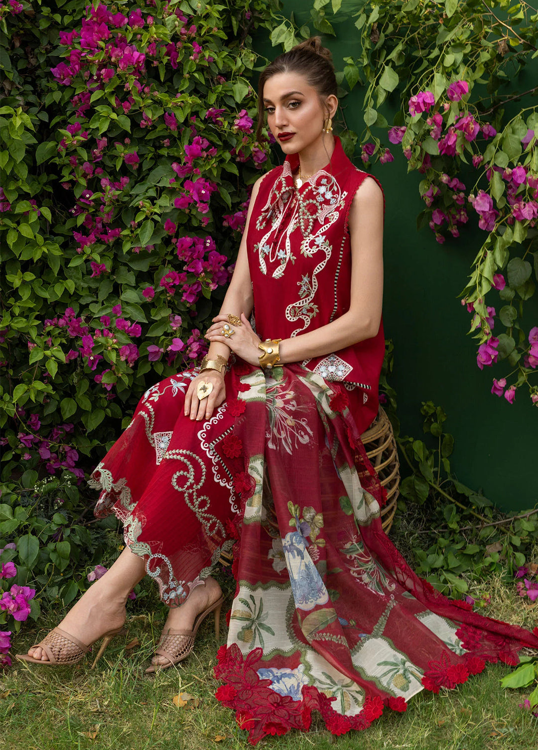 Bloom by Saira Shakira Unstitched Embroidered Lawn 3 Piece Suit SSR26ULB ELISE-05B - Eid Collection