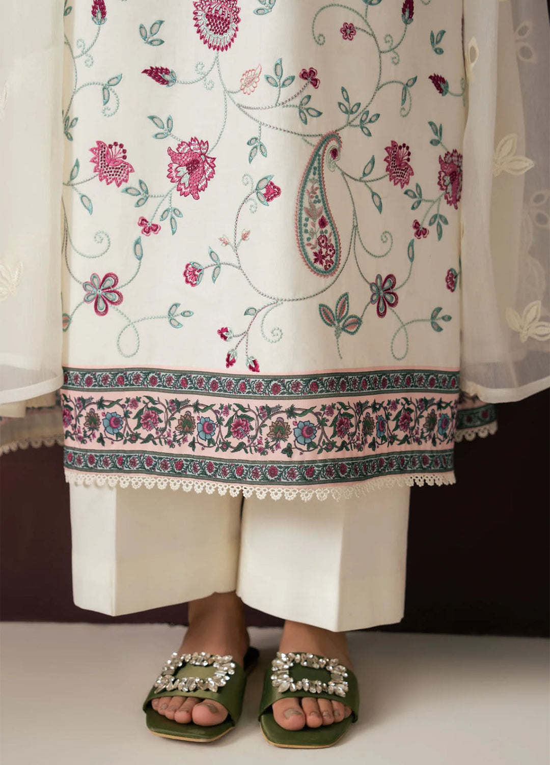 Namah by Xenia Formals Unstitched Embroidered Lawn 3 Piece Suit XF26UNL Sky Still 02 - Festive Collection