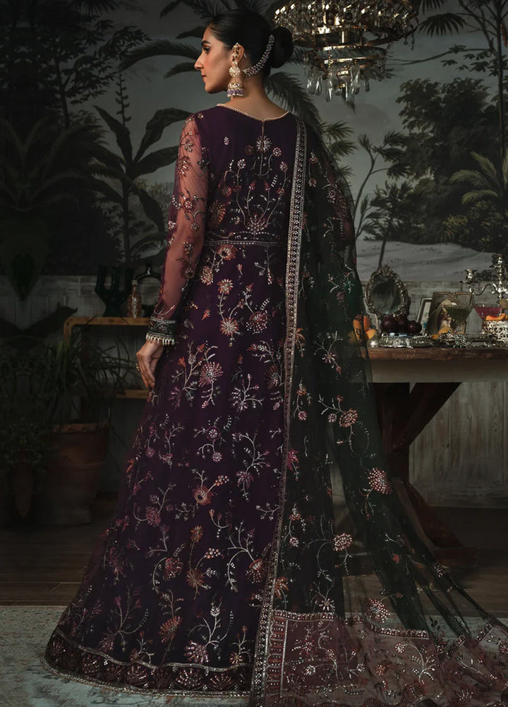 La Rosella By Zarif Embroidered Net Suits Unstitched 3 Piece ZR25UF ZLR 02 Helen - Luxury Collection