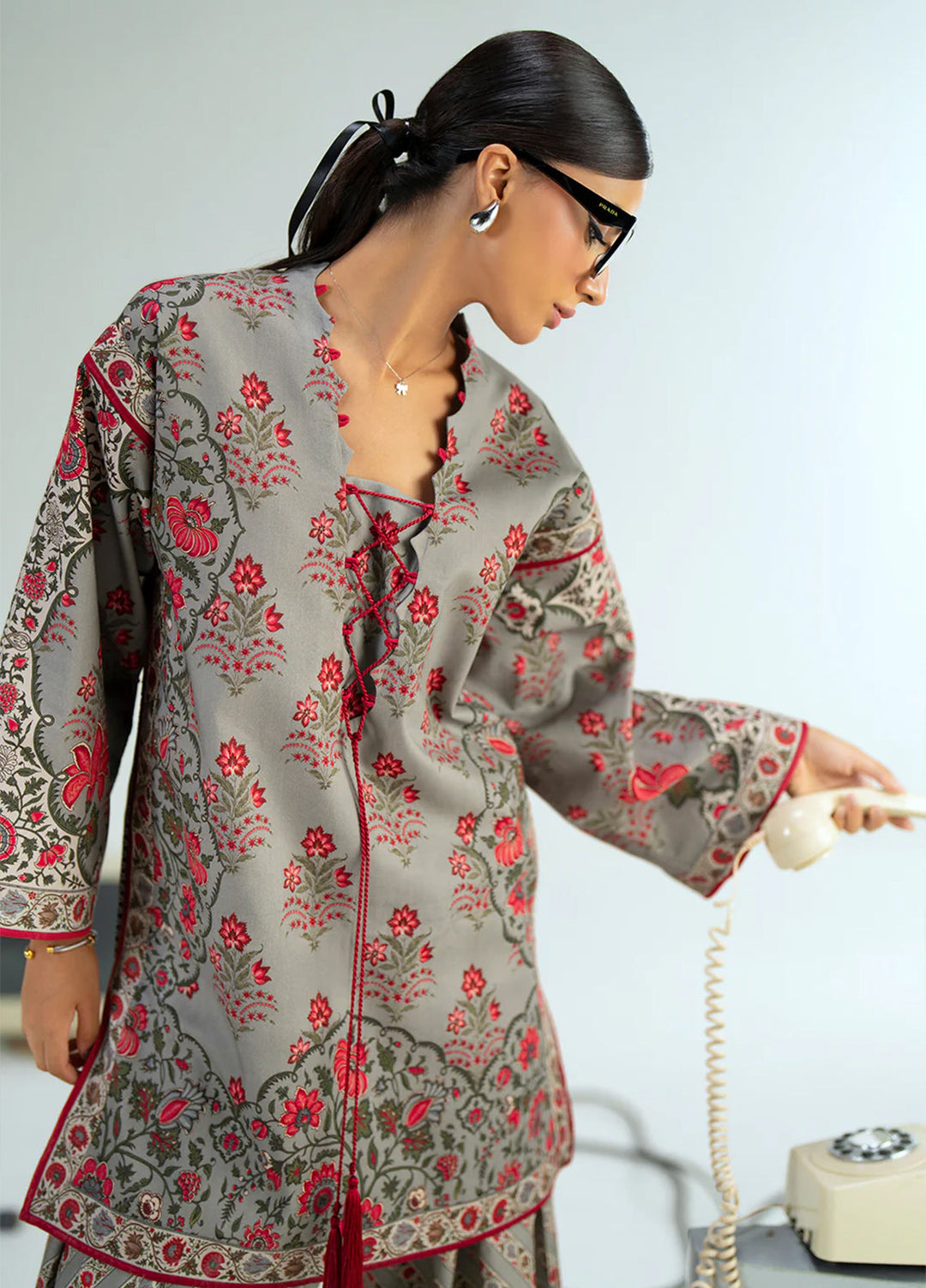 Joolie Prints by Saira Rizwan Printed Cambric Suits Unstitched 3 Piece SR25JP JPU25-03 Silver Lining - Summer Collection