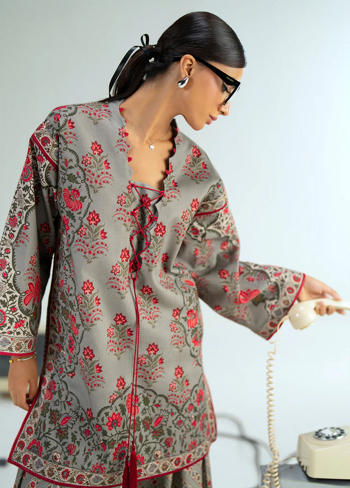 Joolie Prints by Saira Rizwan Printed Cambric Suits Unstitched 3 Piece SR25JP JPU25-03 Silver Lining - Summer Collection