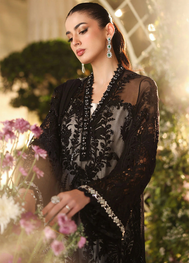 Maria B Unstitched Embroidered Chiffon 3 Piece Suit MB26UCF D1 - Festive Collection