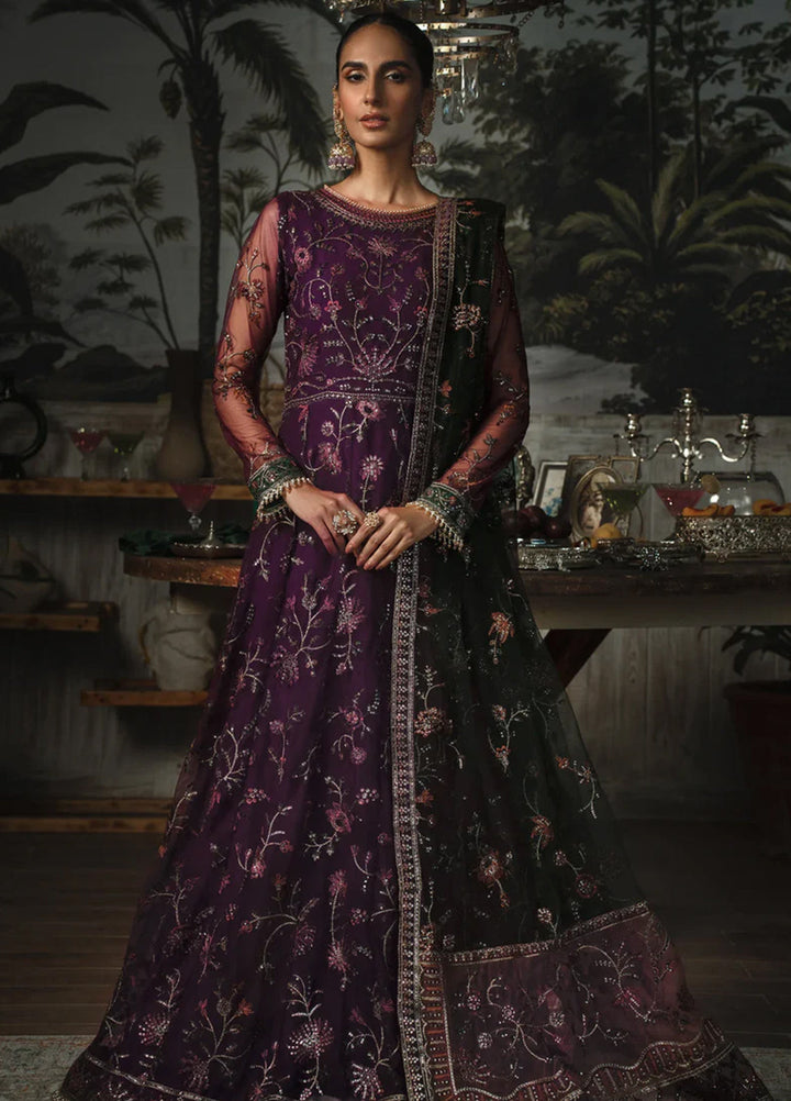 La Rosella By Zarif Embroidered Net Suits Unstitched 3 Piece ZR25UF ZLR 02 Helen - Luxury Collection