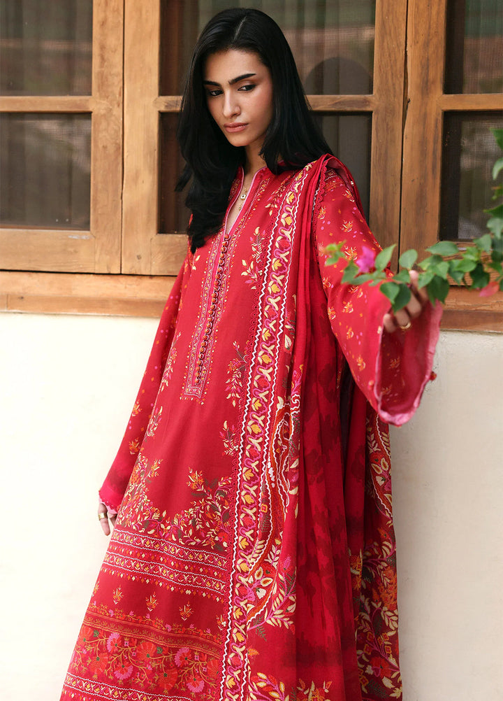 Amaya by Zaha Unstitched Printed Lawn 3 Piece Suit ZK26UAL Rosa APL26-04 - Casual Collection