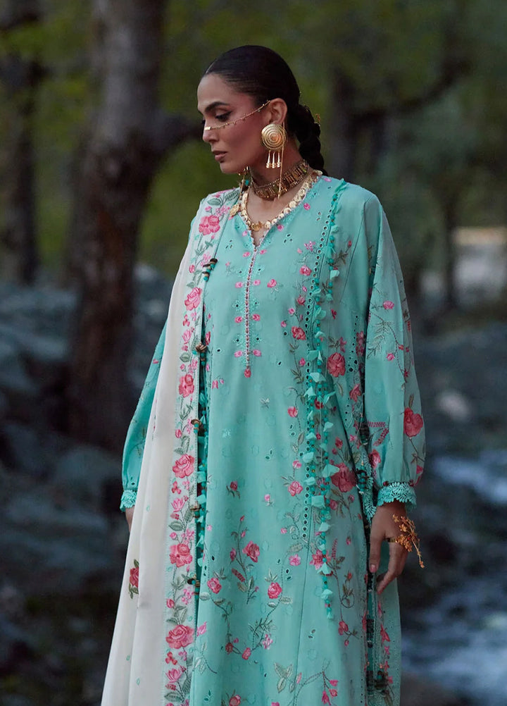 Kashmee Legacy by Elan Unstitched Embroidered Jacquard Lawn 3 Piece Suit EL26ULKL Gulraaz EL26-08B - Festive Collection