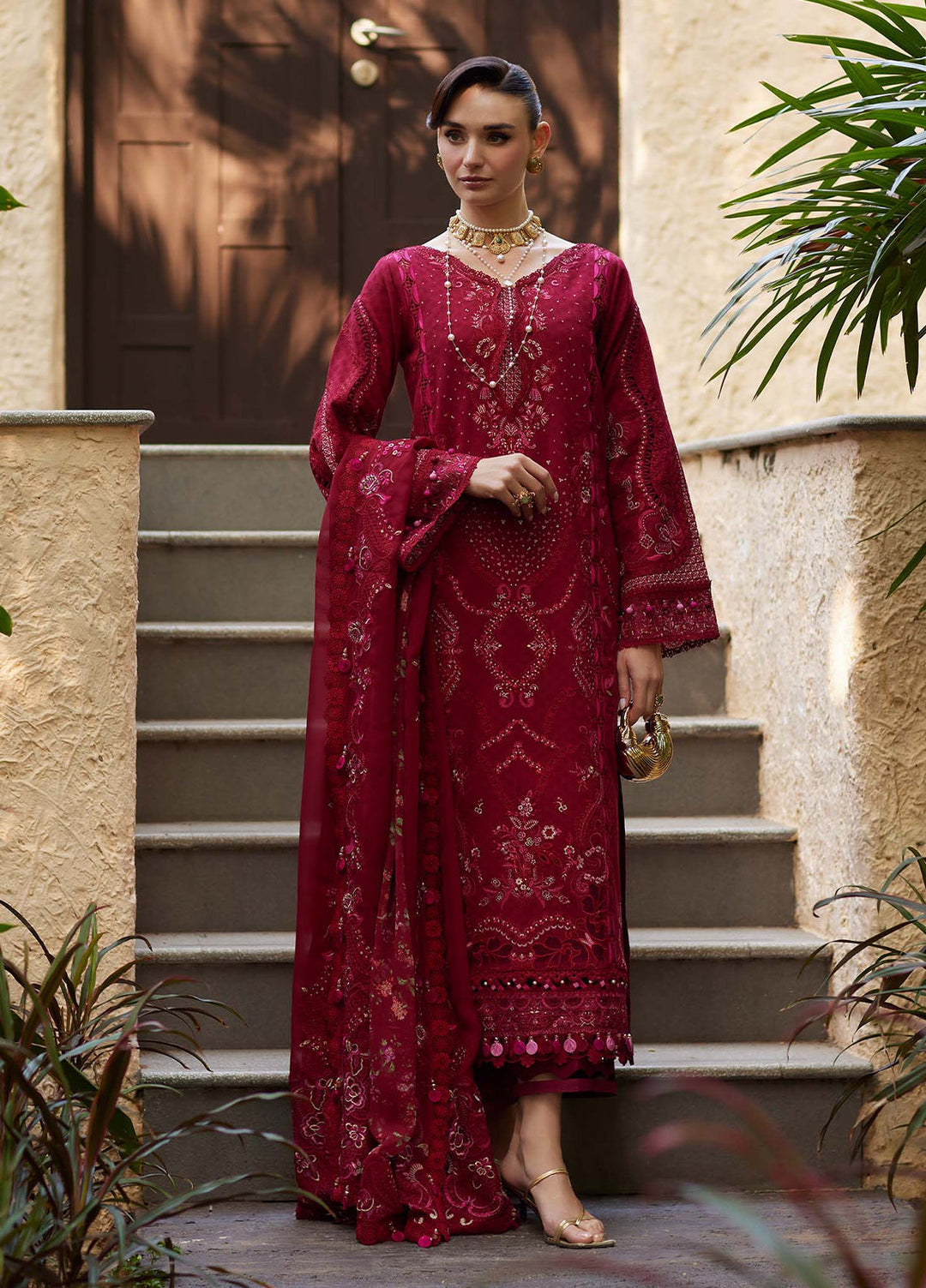 Ariya by Kanwal Malik Unstitched Embroidered Luxury Lawn 3 Piece Suit KM26UA D-5 SAFA - Summer Collection