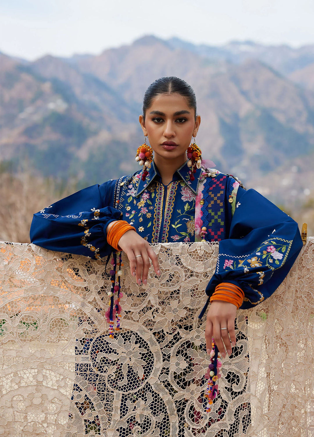 Meili by Zaha Unstitched Embroidered Lawn 3 Piece Suit ZK26UML ZL26-08A - Festive Collection