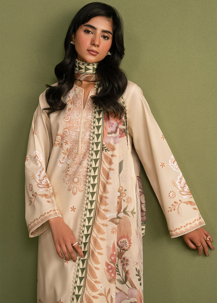 Seran Essentials Unstitched Printed Lawn 3 Piece Suit SN26UEL Alen D-05 - Summer Collection