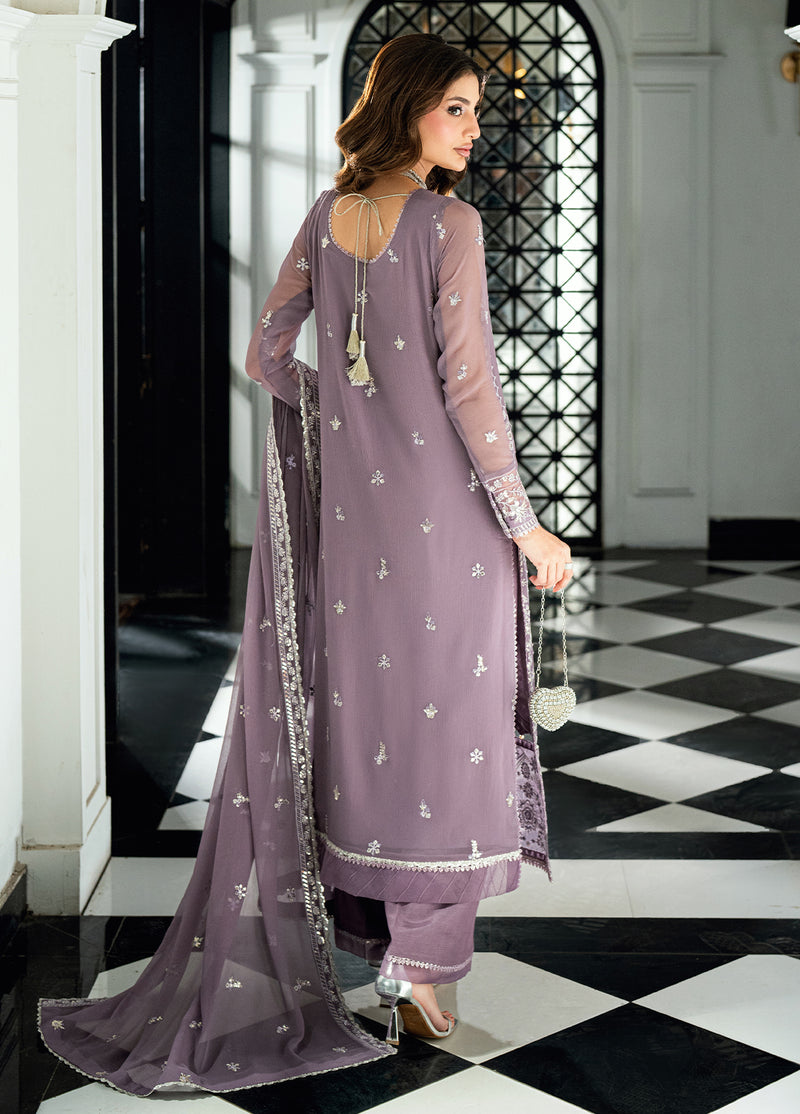 Maison d'or by Sahane Pret Embroidered Chiffon 3 Piece Suit CT 27001P Periwinkle - Festive Collection